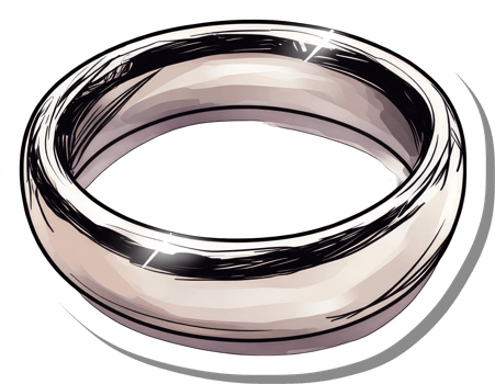 A Simple Illustration Of A Silver Wedding Band png