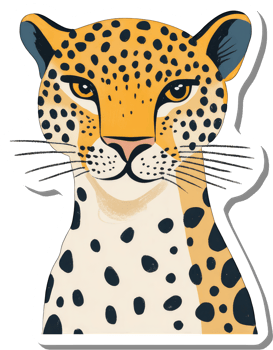 A Stylish Leopard Portrait With Bold Spots png