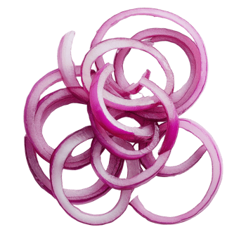 Fresh sliced red onion rings on a Transparent background for culinary use in recipes and garnishes, Sliced red onion rings on background png