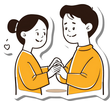 A Young Couple Holding Hands Smiling Happily Together png