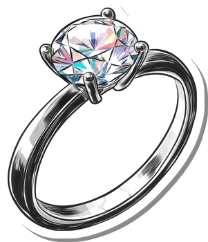 A Sparkling Diamond Ring Illustration png