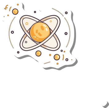 Atomic Structure Illustration Showing Nucleus and Orbitals png