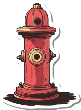 A Red Fire Hydrant Stands Ready For Emergencies png