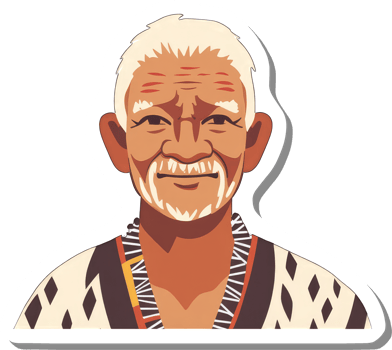 Smiling Elderly Indigenous Man Portrait png