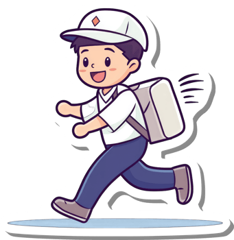 A Happy Boy Hurries Along Carrying A Backpack png