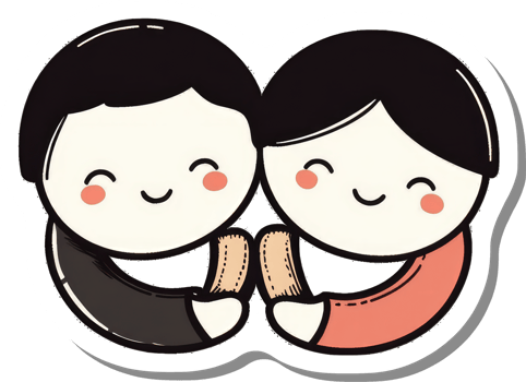 Happy Couple Holding Hands Cartoon Illustration png