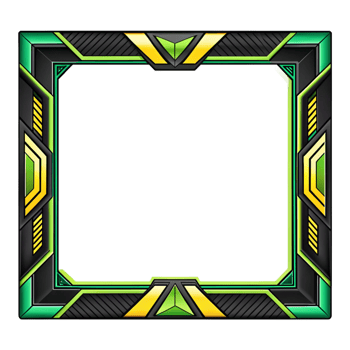 Bold Green and Yellow Geometric Frame Design Perfect for Showcasing Your Favorite Photos in a Unique and Stylish Way Enhancing Any Creative Project You Have png