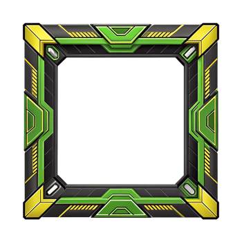 Impressive Black Green and Yellow Frame Featuring Modern Shapes and Accents Ideal for Displaying Memorable Pictures with a Contemporary Touch for Any Occasion png