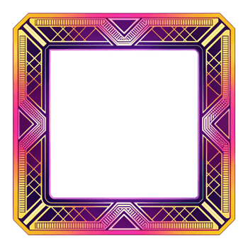 Dynamic Colorful Frame with Bright Accents and Eye Catching Patterns Ideal for Framing Artwork or Pictures While Enhancing the Visual Appeal of Any Space png