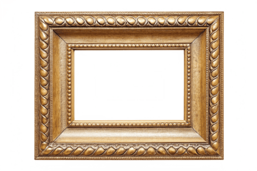Stylish Rectangular Frame Made of Solid Wood Featuring a Unique Design Perfect for Enhancing Your Interior Space and Showcasing Treasured Photos or Artwork png