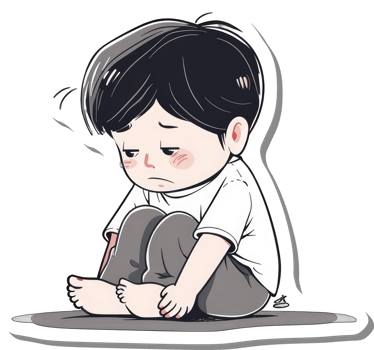 Sad Boy Sitting Cross Legged On The Floor png