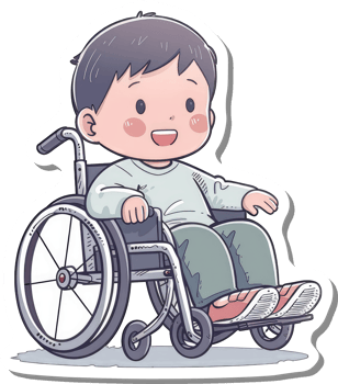 Happy Boy Sitting In Wheelchair Smiling png