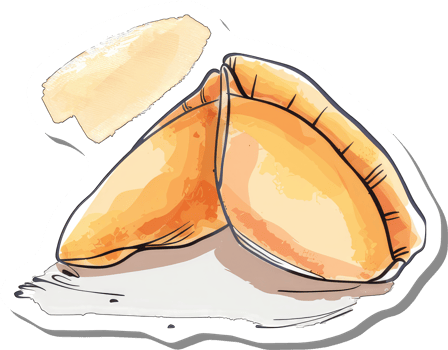 Two Golden Fortune Cookies Ready To Be Opened png