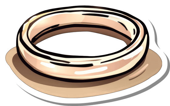 A Simple Illustration Of A Gold Ring png