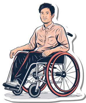 Man Sitting In A Wheelchair Illustration png