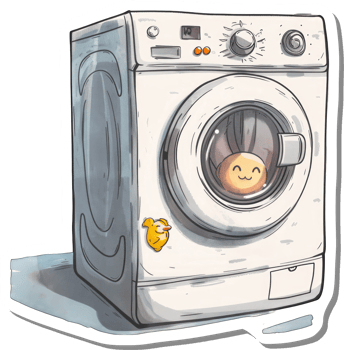 Happy Face Washing Machine Cleaning Cycle png