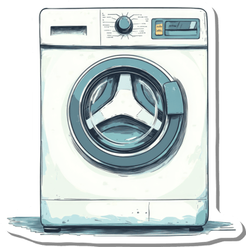 A Vintage Style Washing Machine Illustration png