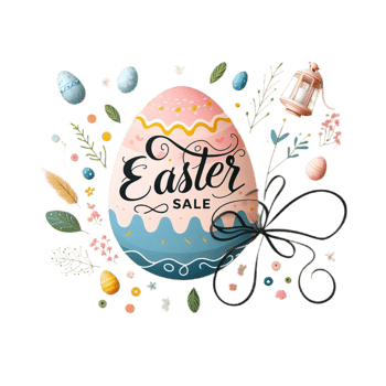 minimal Easter Sale banner design with colorful easter egg Trendy design for social media, sale, advertisement, web, fashion ads png