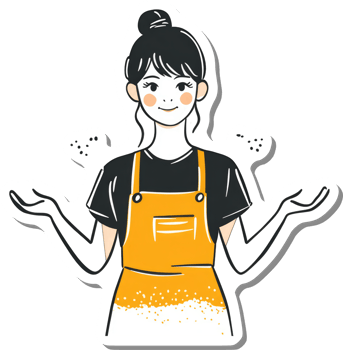 A happy young woman wearing overalls welcomes you png