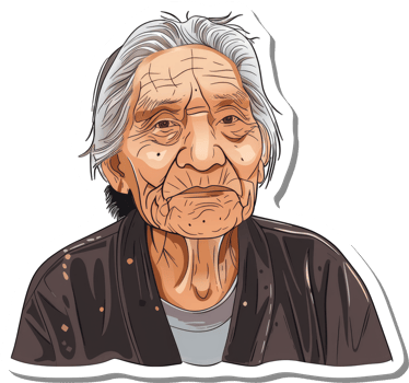 Elderly Woman Portrait Showing Age And Wisdom png
