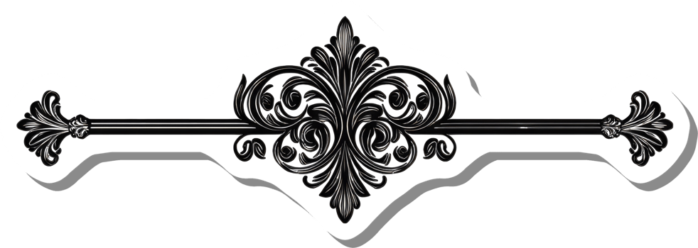 Elegant Black And White Floral Design Element png