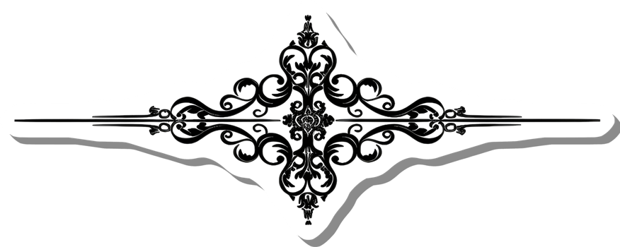 Elegant Black Floral Design Decorative Element png