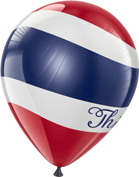 Patriotic Thai Flag Balloon Perfect for Festive Celebrations. . png