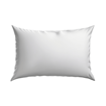 White pillow bed on transparent background png