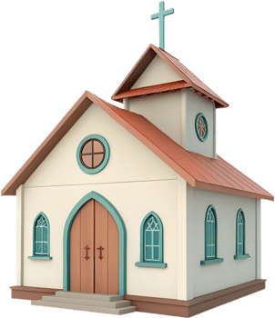 Minimalistic Church Icon for Religious and Christian Art Projects. . png