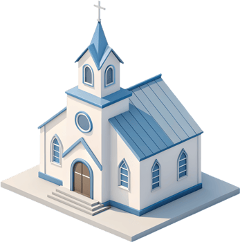 Spiritual and Religious Church Icon with Minimalistic Design. . png