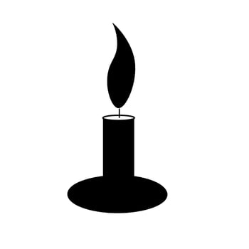 candle silhouette icon design template fire vector