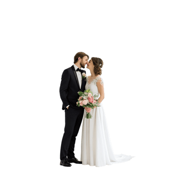 boy and girl valentine Day kissing on standing style isolated on transparent background png