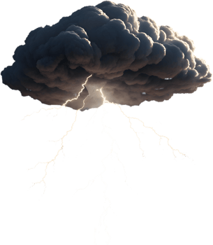 Gloomy Stormy Clouds for Moody Weather Illustrations. . png