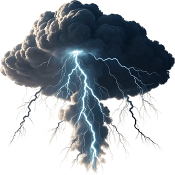 Ominous Dark Clouds with Nimbostratus Sky Design for Weather. . png