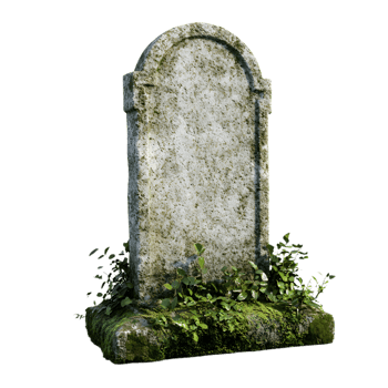 Mossy Gravestone with a Rustic Look png