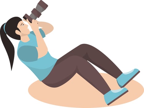 Photographer Illustration in Cute Cartoon Design vector