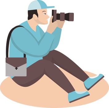 Photographer Cartoon Illustration vector