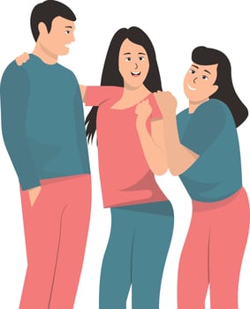International Friendship Day with Cartoon Style vector