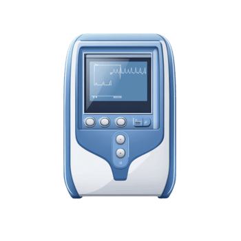 Portable Medical Device Showing Heart Rate Data png
