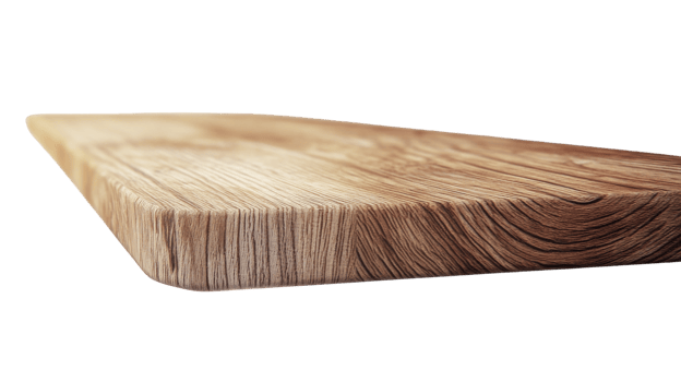 A close up view of a wooden cutting board png