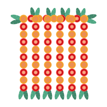 A colorful arrangement of oranges and green leaves png