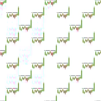 Range Breakout Candlestick Charts seamless pattern vector