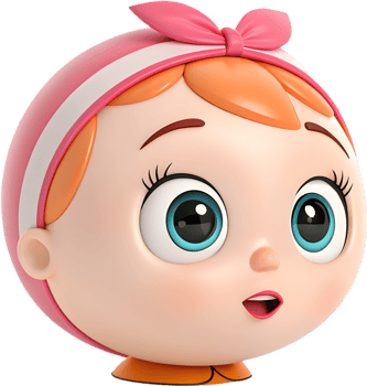 Emotional girl character with exaggerated expressions for cartoon art. . png