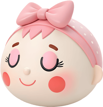 Cute animated girl icon with emotional expressions for creative projects. . png