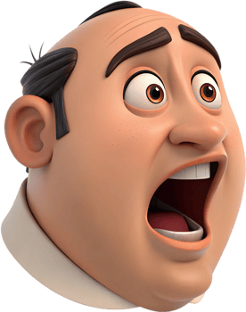 Iconic man emoji expressing joy and laughter in clipart. . png