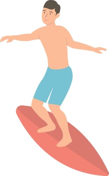 Surfing People Character vector