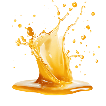 Dripping Honey Splash with a Transparent Background png