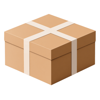 A brown box with white stripes on up png