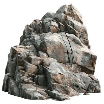 Boulder Mountain Rock on Transparent Background png