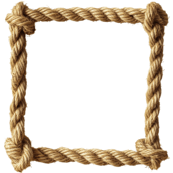 Braided Rope Frame on Transparent Background png